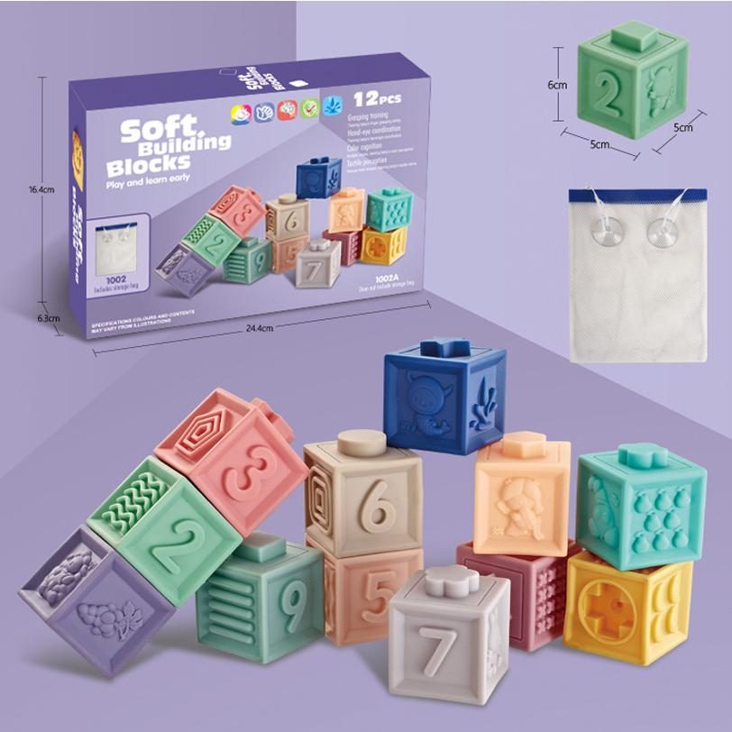 Мягкие штабелируемые блоки для детских сенсорных прорезывателей Монтессори — фото 8