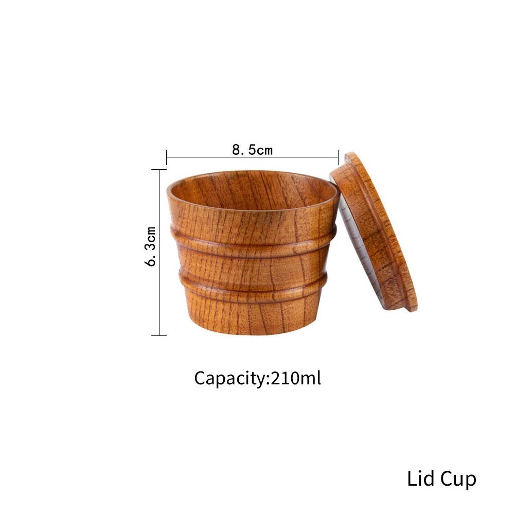 Jujube Wooden Handmade Water Coffee Mug Cup Tea Beer Juice Milk Mugs Drink Cups With Handle Coffee Beer Mug Retro Gift