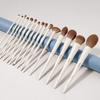 BEILI Ensemble de Pinceaux de Maquillage Cosmétiques Professionnels de Luxe Végétalien Beige Poudre pour le Visage Fond de Teint Pinceaux de Maquillage Brochas De Maquillaje