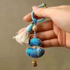 Handmade Brocade Gourd Pendant Blessing Chinese Style Gourd Key-chain Good Luck Traditional Hanging Ornaments Bag Charm