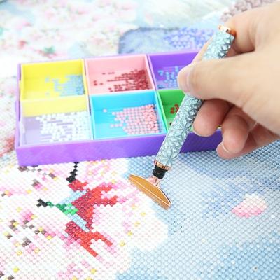 1 Set 5D Diamond Painting Pen Sparkling Comfortable Grip Diamond Point Drill Pen Cross Stitch Embroidery DIY Craft Painting Tool