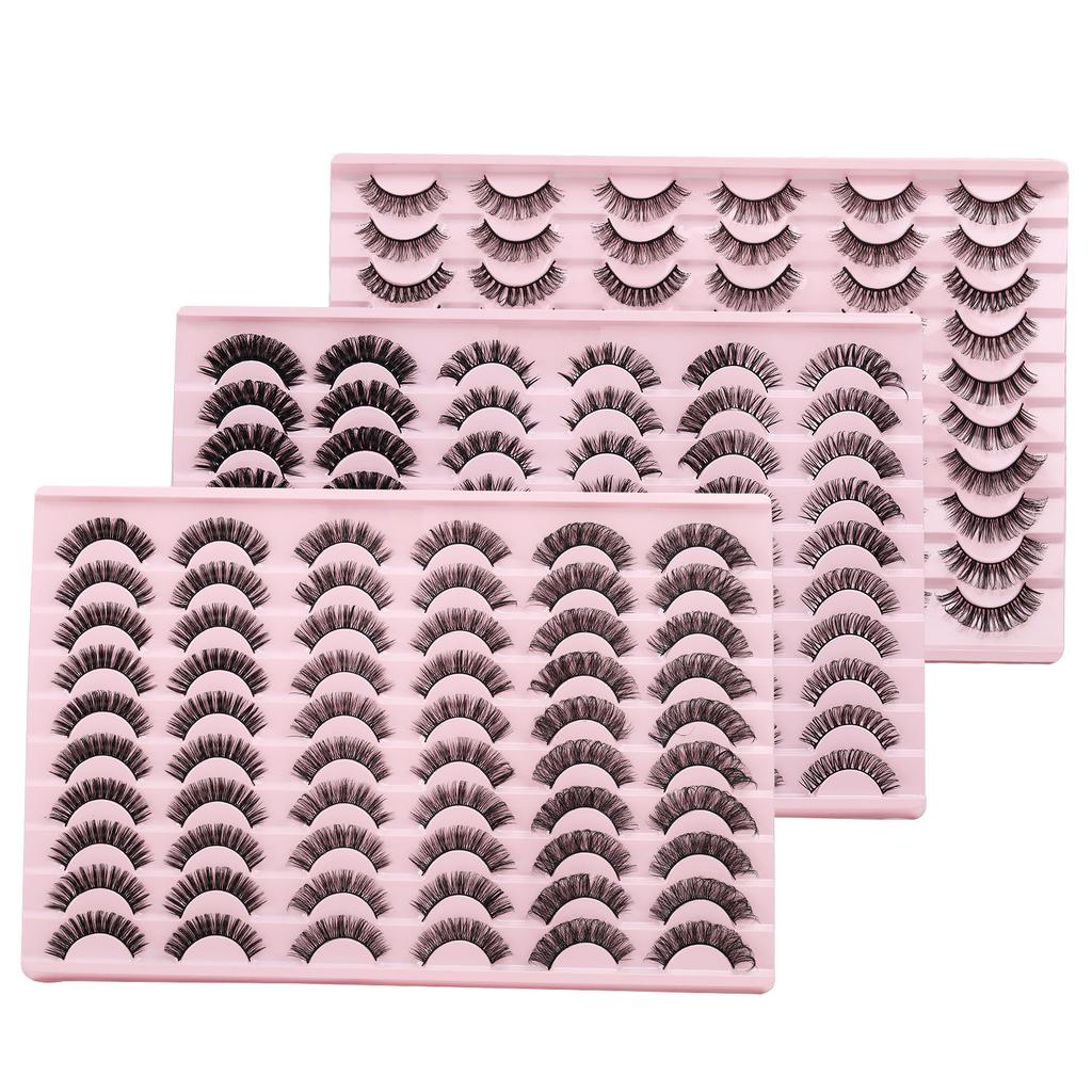 30 Pairs Of Dense Curled Eyelashes False Eyelash Dense Simulation