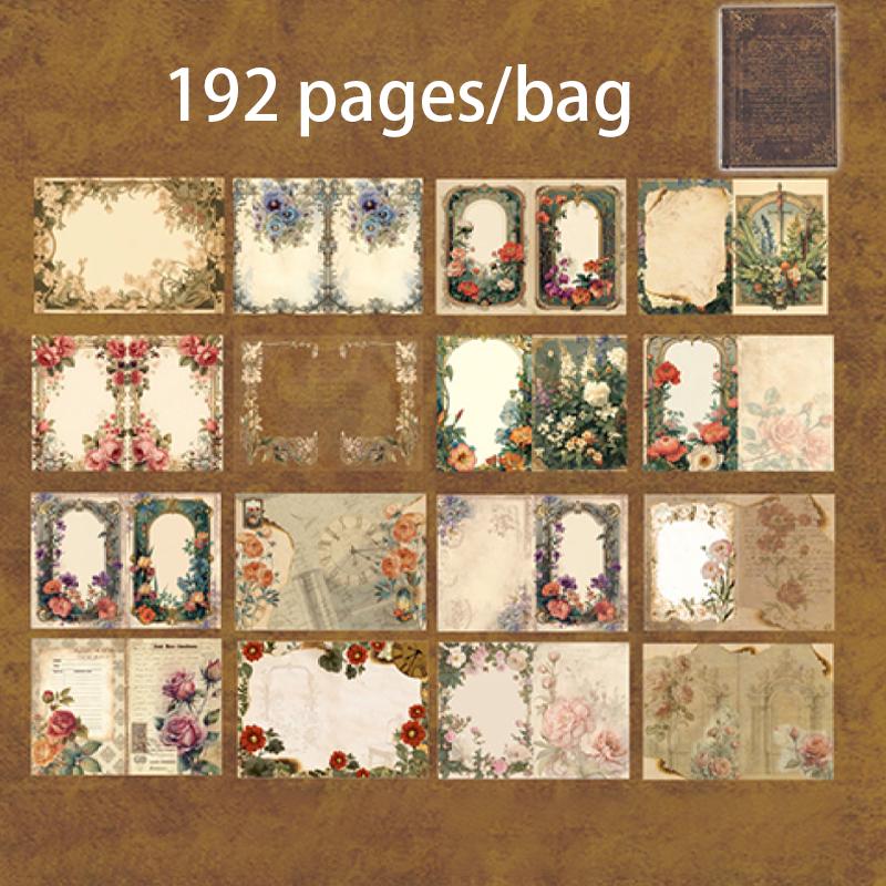 192pz Blocco Scrivibile Vintage per Timbri Cancelleria Decorazione Diario Materiale Artistico Cancelleria per Journaling