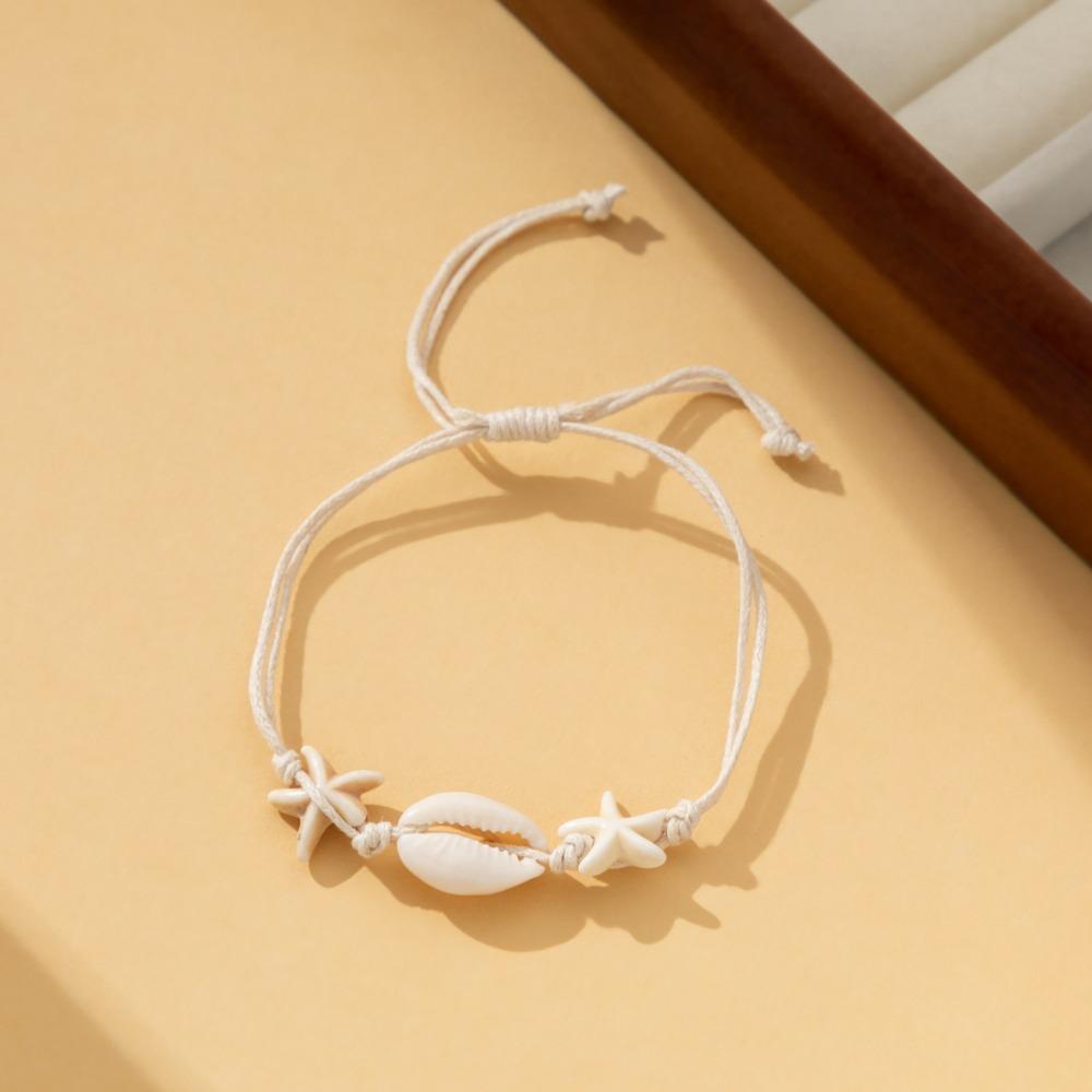 Ornaments Turtle Woven Bracelet Bohemian Shell Beaded Handstring Starfish Beaded Bracelet  Women