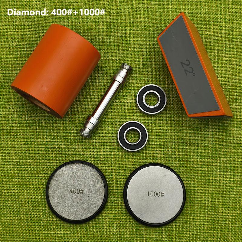 

Professional Orange Roller Knife Sharpener Wooden Roller Knife Sharpener Magnetic Quad 15/18/20/22° Kitchen Sharpening Tool Set As Shown