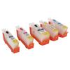 5PCS Ink Cartridge 4 Colors PP Intelligent Chip Large Capacity Printer Accessories for Documents Pictures