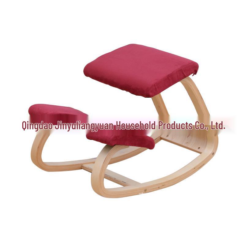 Ergonomic Wooden Kneeling Chair for Posture Correction