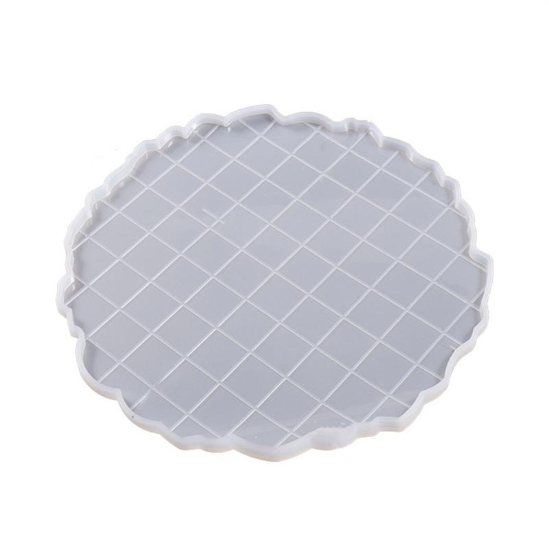 Resin Tray Mould Round and Rectangle Checkerboard Tray Epoxy Resin Casting Molds for Resin Craft Tray Serving Board