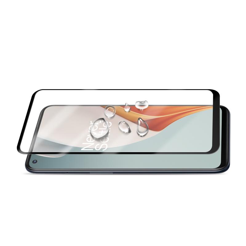 AMORUS Silk Print Full Coverage Full Glue for OnePlus Nord N10 5G HD Tempered Glass Screen Film
