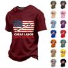 Men's Loose Fit Casual Short Sleeve T-Shirt Labor Day Graphic Print Crew Neck Cotton Blend Top for Everyday Wear