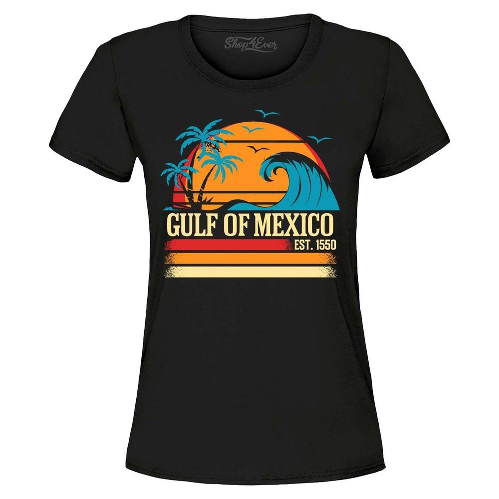 

Gulf of Mexico Est. 1550 Women s T-Shirt Retro Beach Vintage Shirt S