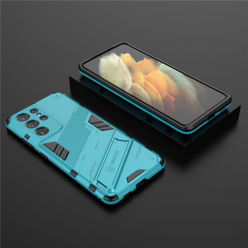 Solid Armor Cyber Shockproof Case For Samsung S21 FE S22 S23 Ultra Plus A14 A34 A54 A12 A13 A32 A52 A72 A73 A53 A33 Stand Cover