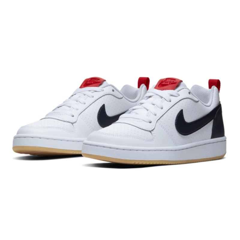 Nike Court Borough Low White Obsidian Gum GS Sneakers 839985-105