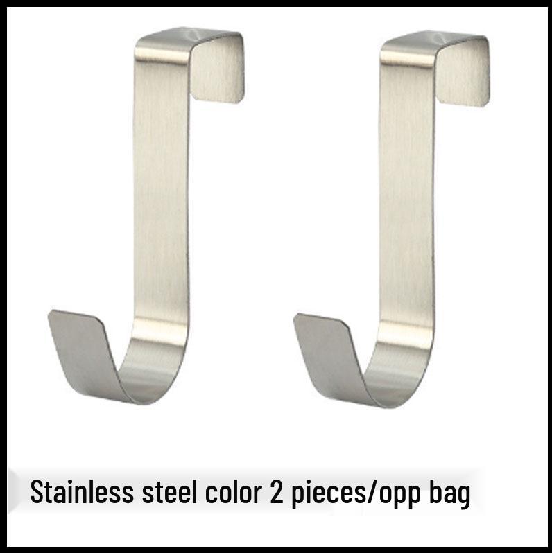 

Z-Shaped Dual-Use Coat Rack: 2-Piece No-Punch Hook for Cabinet, Kitchen, Bath, Bedroom