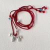 High-End Niche Personalized Red String Necklace with Agate Cat's Eye Pendant for Women