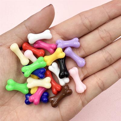 20Pcs 8.6*20mm New Hot Candy Color  Bones Acrylic Beads For Jewelry Making Handmade Materials