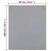 136200 vidaXL Drap-housse Jersey Gris 90x200 cm Coton