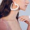 Plush Heart Hoop Earrings Exaggerated Dangle Earrings Fashion Piercing Earrings Punk Ear Stud Simple Jewelry Gift