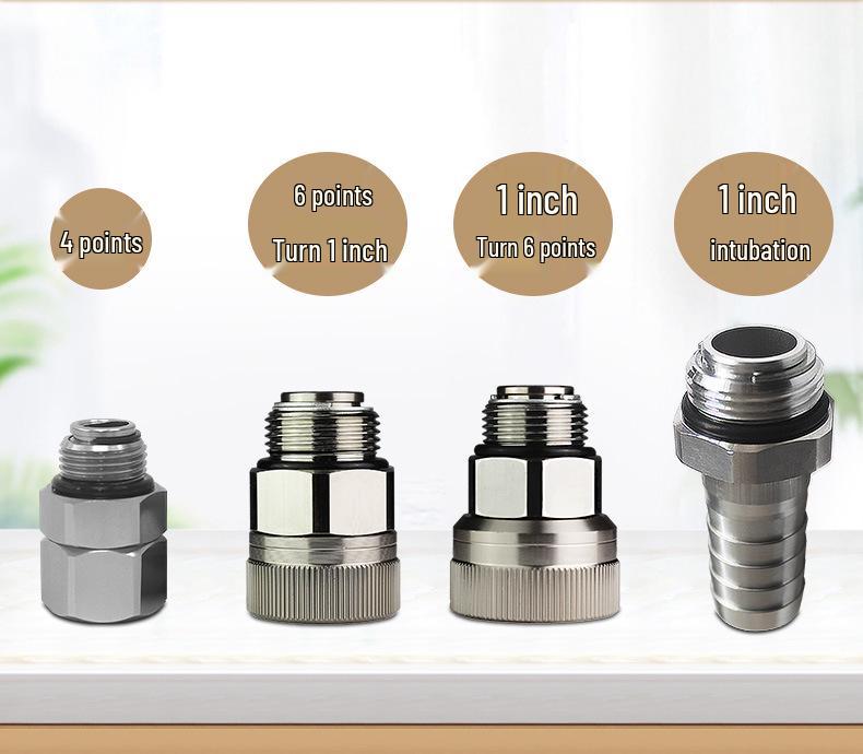 Złącze obrotowe 360° ze stali nierdzewnej i aluminium, pasuje do rur olejowych 1/2", 3/4", 1"