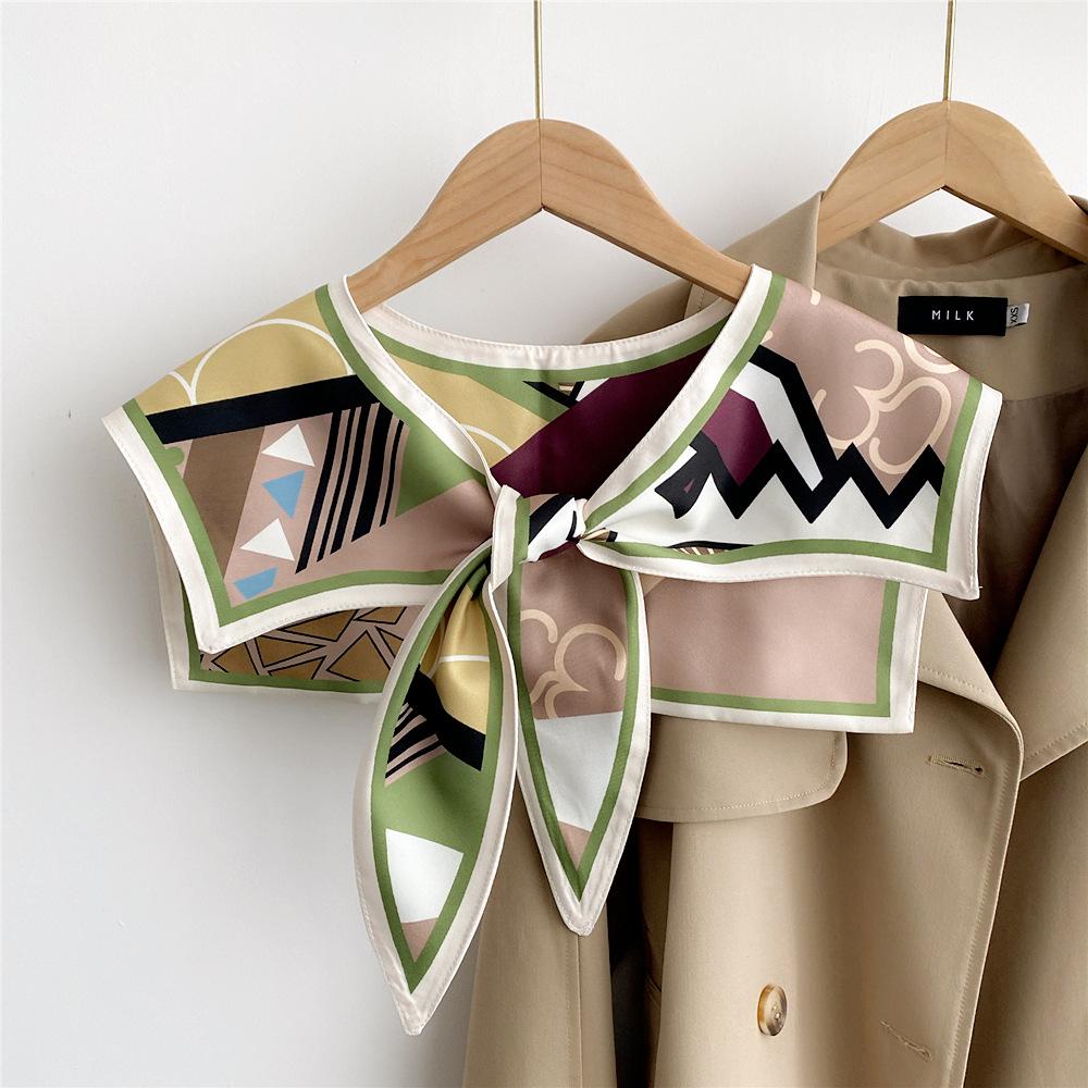 Silk Scarf Shawl for Women - Versatile Double-Layer Neck Protection for Spring, Autumn, and Summer
