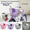 Metal Bicycle Front Basket Easy To Install Bike Front Basket  Children's Folding Bike Accessories
