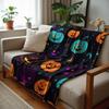 Neon Blurry Gradient Soft Flannel Blanket Breathable Warm Throw for Office Car Sofa Kids Room Birthday Xmas Gift