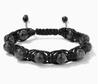 Bracelet en Perles de Pierre Naturelle Fait Main Bracelet en Cordon Macramé Réglable pour Hommes et Femmes Bijoux Unisexe