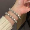 Two-Dimensional Flowing Light Mother-of-Pearl Beaded Bracelet for Women - Reflective Luxury Jewelry Gift