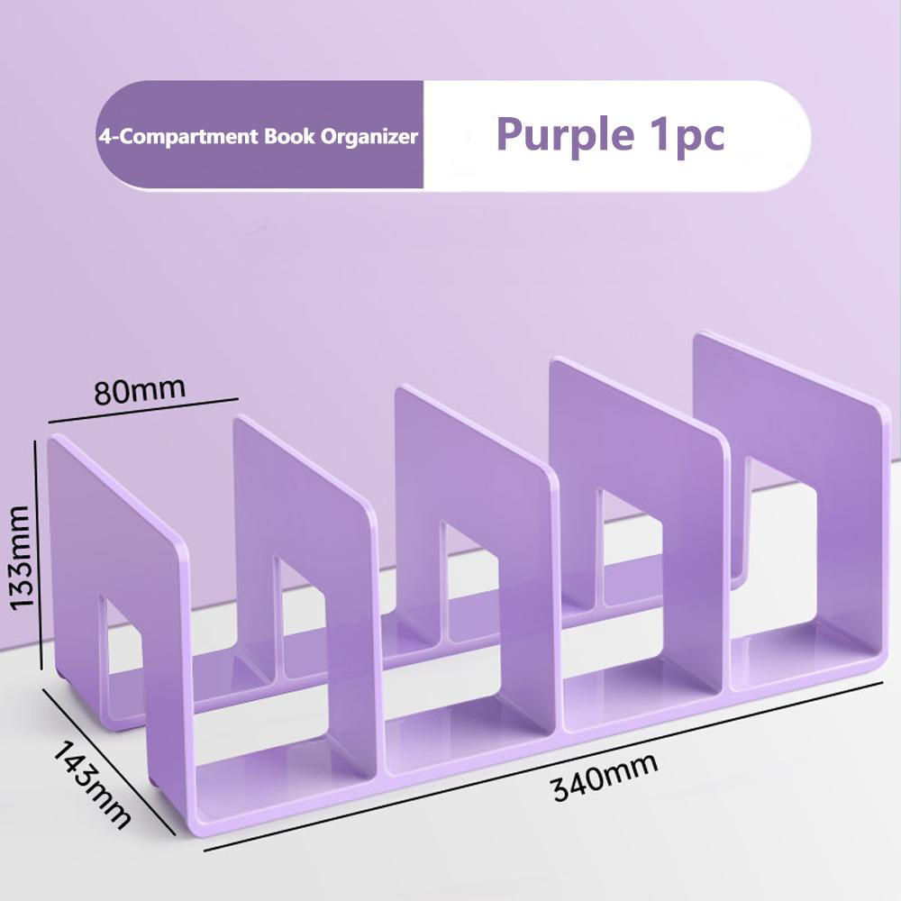Crystal Clear Acrylic Bookends Elegant Heavy-Duty Desktop Organizer for Students & Office Holds Books & Documents Firmly