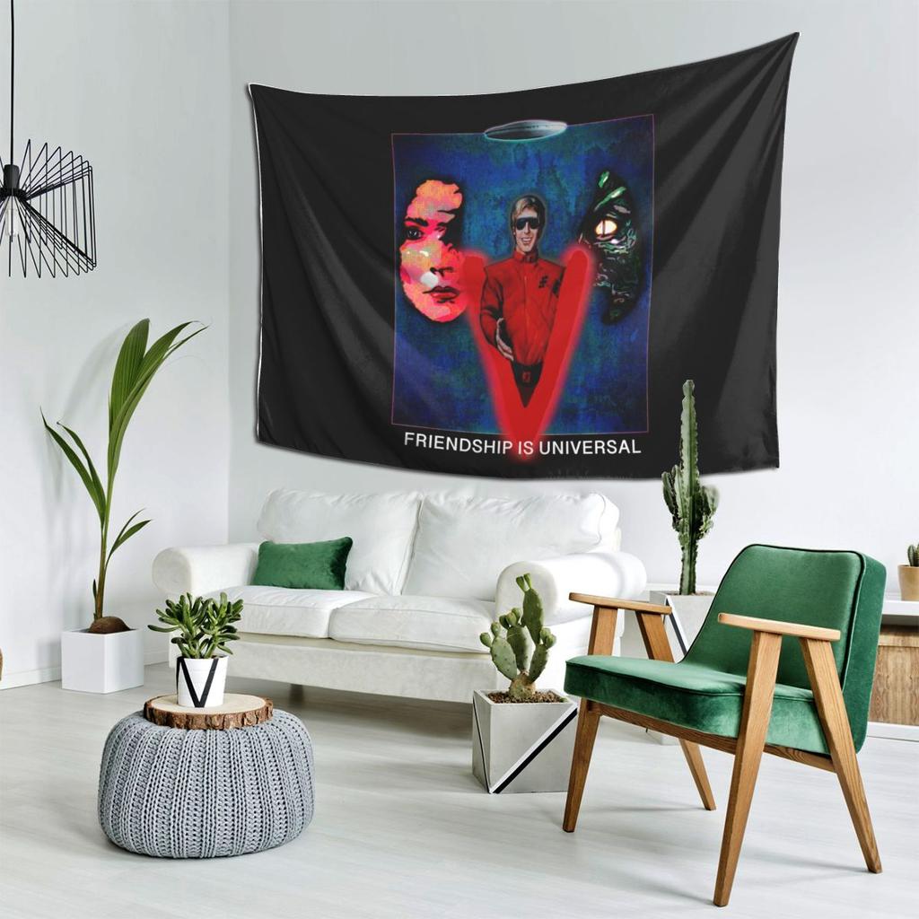 V The Visitors Tapestry Decor Art Aesthetic Tapestries for Living Room Bedroom Home Wall Cloth Wall Hanging