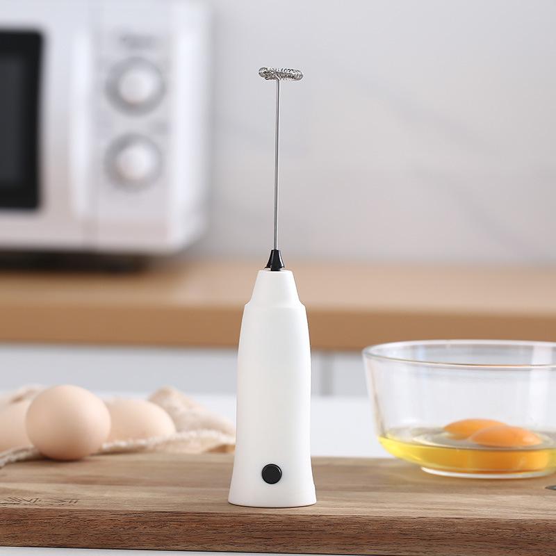 Portable Stainless Steel Electric Milk Frother and Egg Beater
