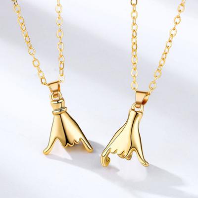 2 Pcs Couple Matching Necklace Set Pinky Promise Matching Necklaces Best Friends Matching Necklace Valentines Day Anniversaries Gift