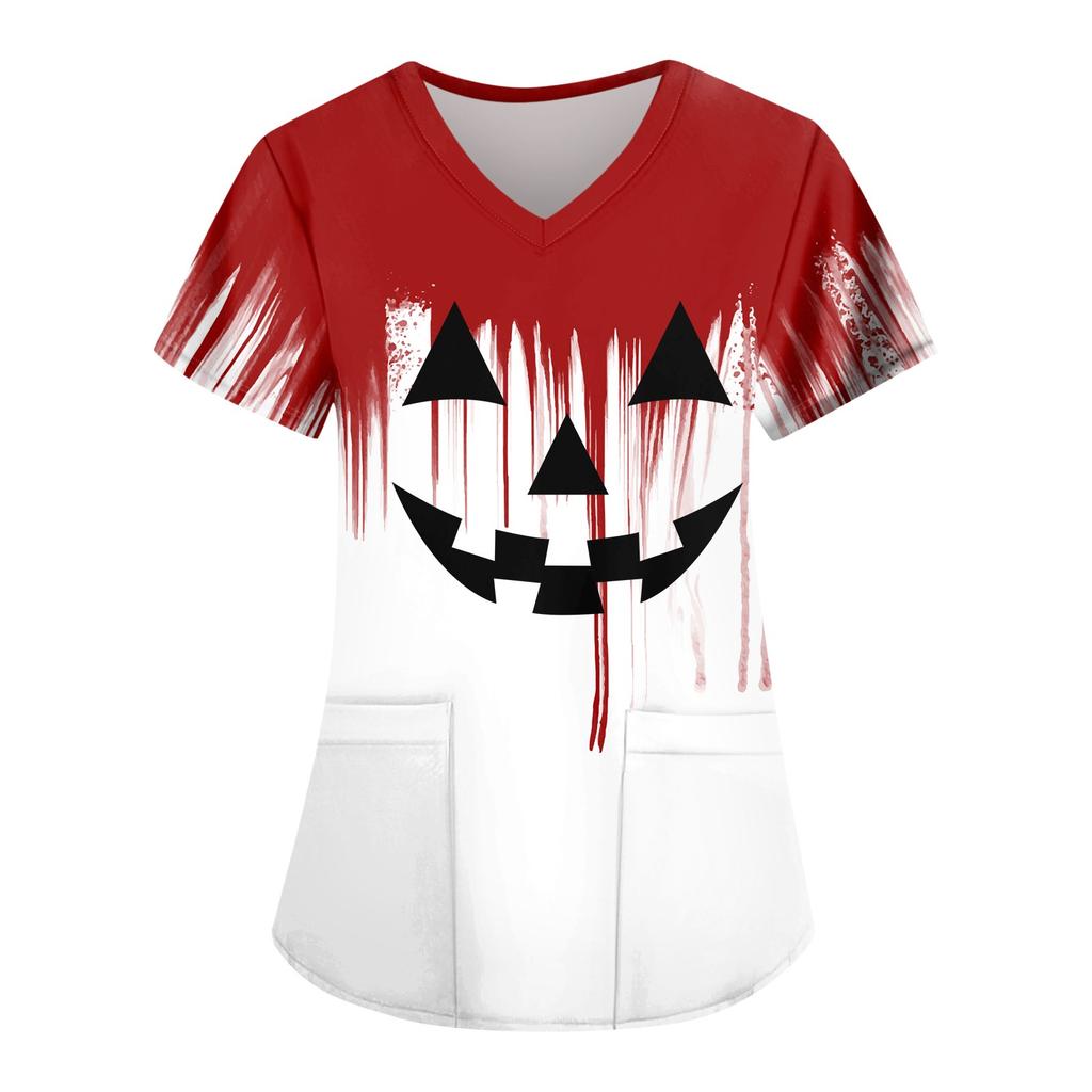 Dámské topy s krátkým rukávem volné topy velké velikosti ležérní topy s výstřihem do V krátký rukáv ležérní letní trička Dámské topy trička Pracovní oblečení