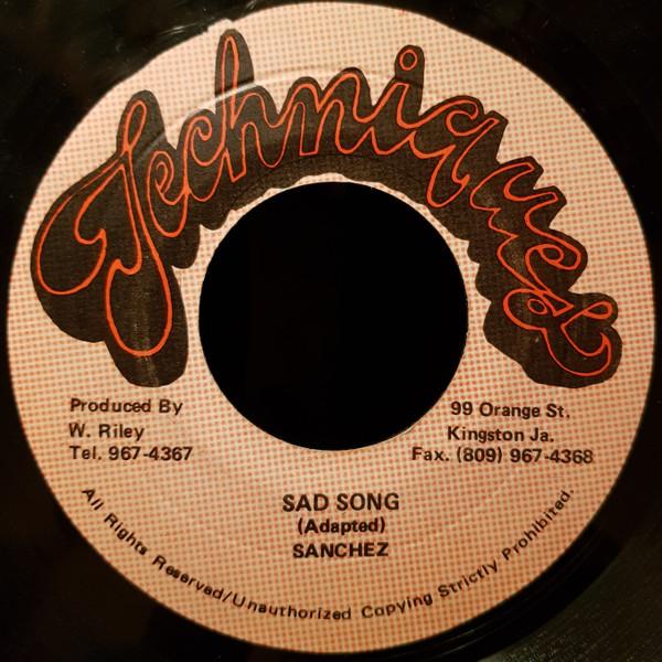 

7inch Record SANCHEZ - Sad Song NONE Techniques Jamaica Reggae, Ska & Dub Used