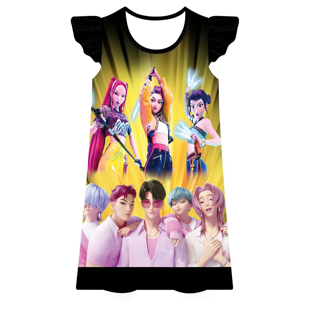 

Girl s Dress Cosplay Witch Hunting Group Characters Fashionable Cute Colorful Flying Sleeve Skirt Comfortable Soft Children s Dress 160