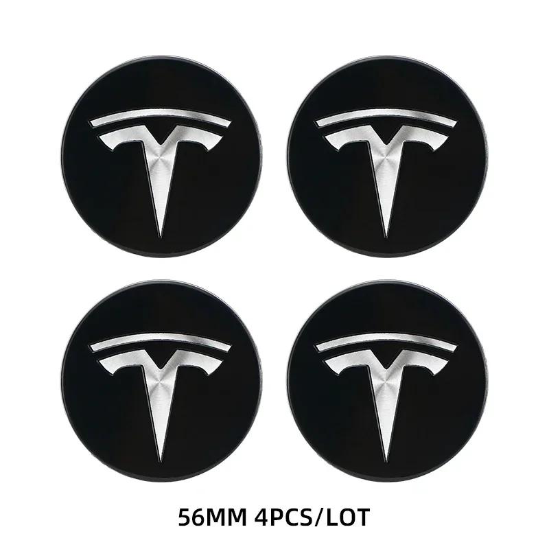 Adesivo per Auto 2025 Nuovo Tesla 4pz 56mm Copricerchi per Auto per Tesla Model S X 3 Y Roadster Accessori Tappo Centrale per Cerchi A