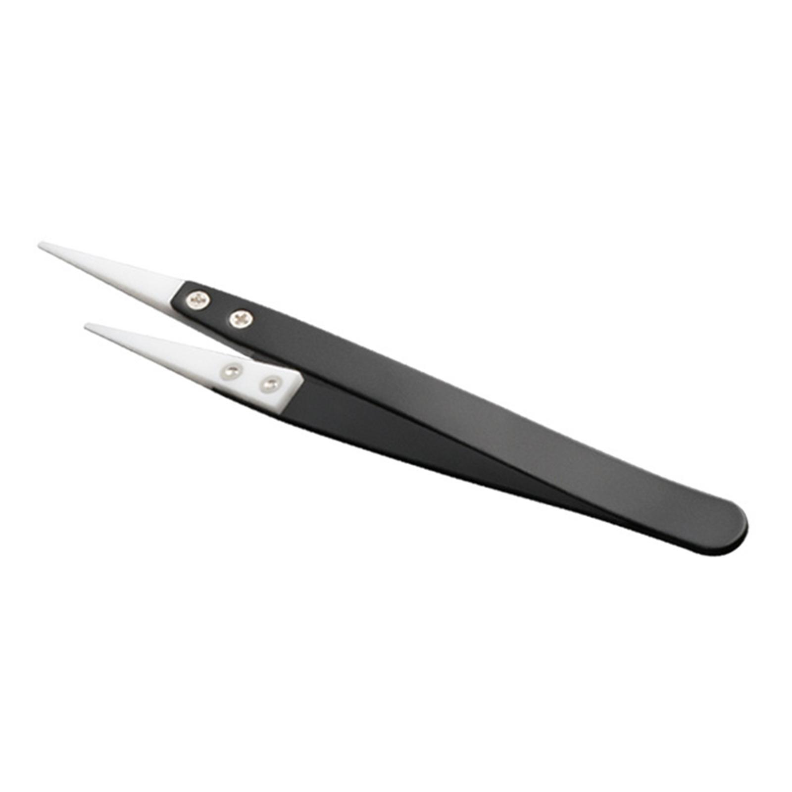Insulated Precision- Tweezers - Straight Bent Tip for Delicate Electrical Work