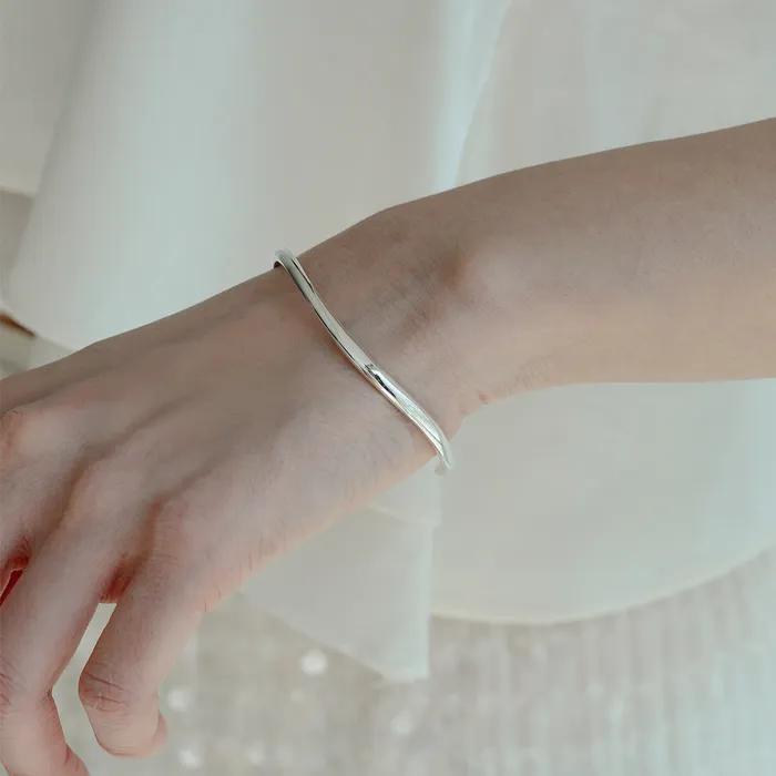 [silver925] Wave essential cuff