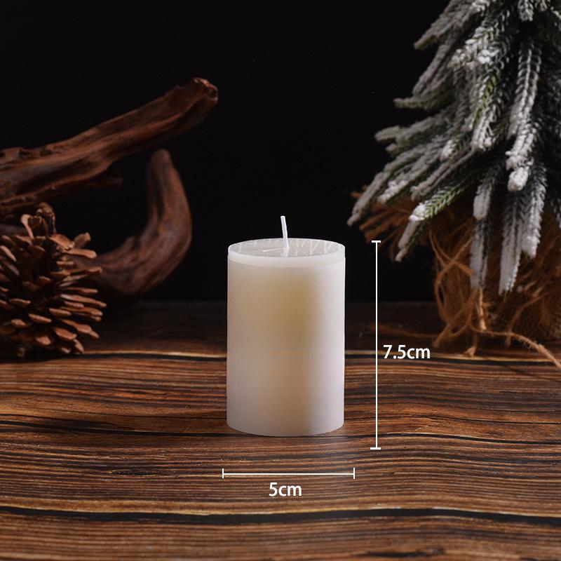 Classic Ivory Smokeless White Cylindrical Wedding Candles for Home and Restaurant Decor - Free Shipping
