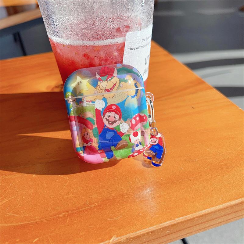 Cartoon Mario for AirPods Pro Protective Case Apple Bluetooth 1 2 3 Generation Earphone Cover Creative Fun