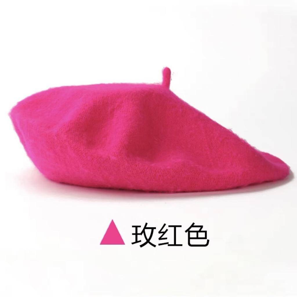 Autumn Winter French Beret Wool Pumpkin hats for women Ladies Female Outdoor Thick Warm Artist Caps Gifts