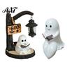 Cozy Halloween Atmosphere Light Hanging Ghost Night Resin Figurine, Vintage Farmhouse Glowing Tabletop Ornament, Country Style Display Warm