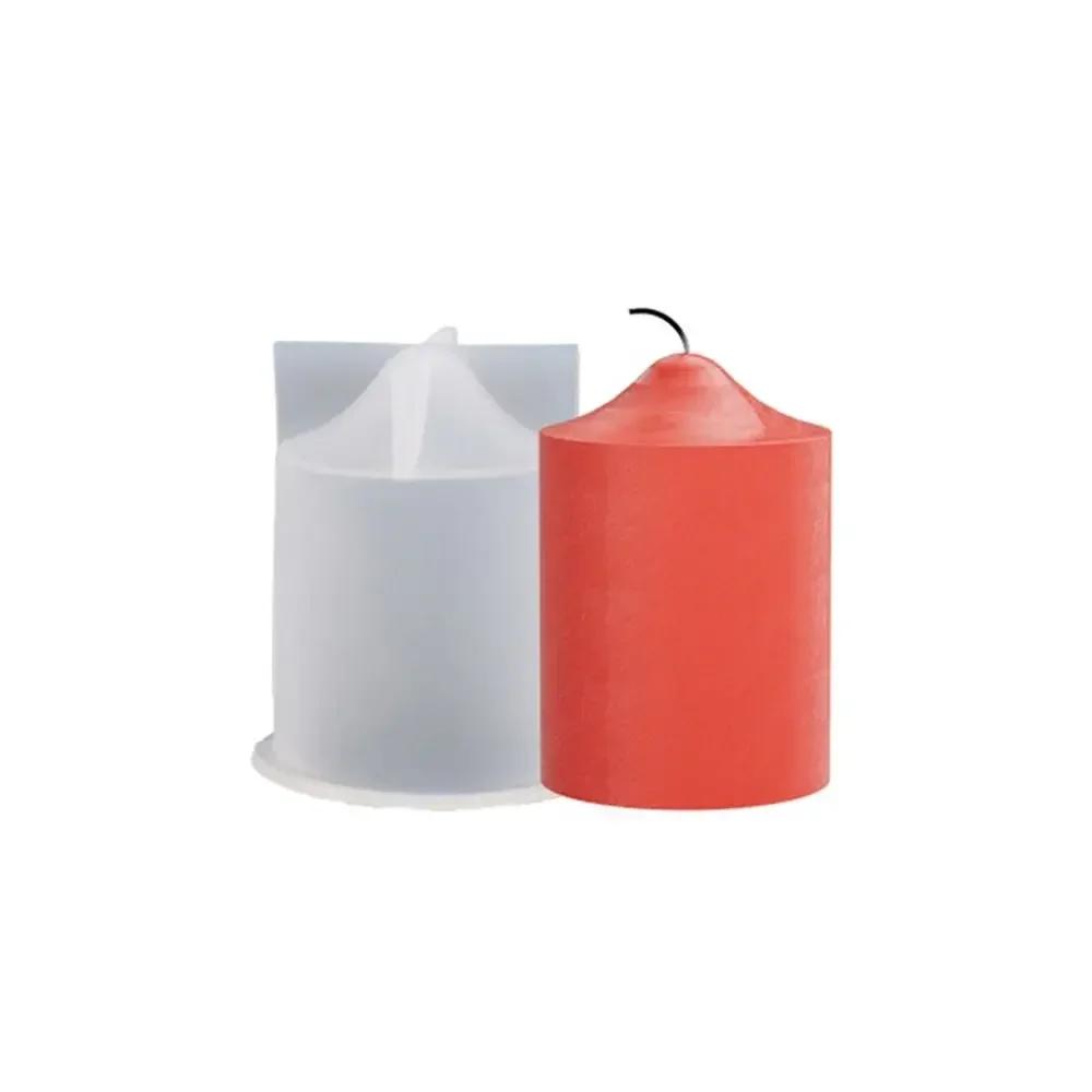 3D Cylinder Candle Mold DIY Candle Silicone Mold Cake Resin Molds 3D Art Wax Candle Making Mould Silicone Handmade Soap Molds