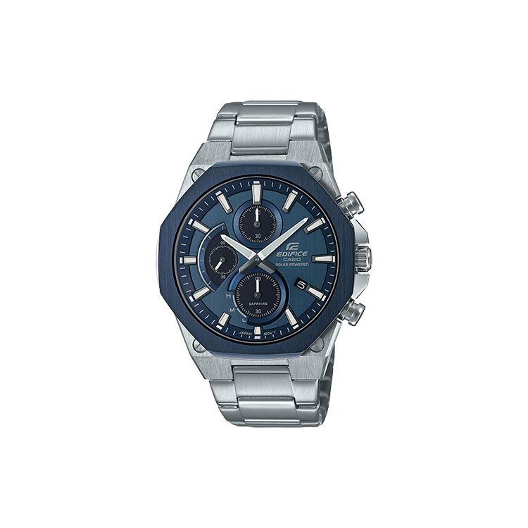 

Casio Edifice High-Performance Lightweight Solar Watch Quartz Movement Stainless Steel Strap Men watches Blue EFS-S570DB-2A Regular Watch Box,Blue Dial