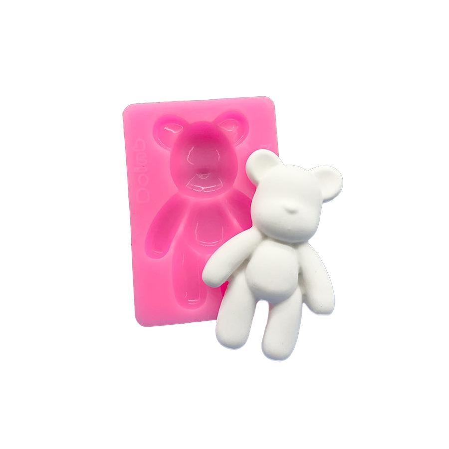 Three-Link Bow Tie Bear & Rabbit Silicone Mold for Chocolate Cake Decorating