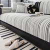 Modern Stripe Sofa Covers for Living Room 3 Seats Luxury Chenille Soft Armchair Couch Slipcover Furniture Protector
