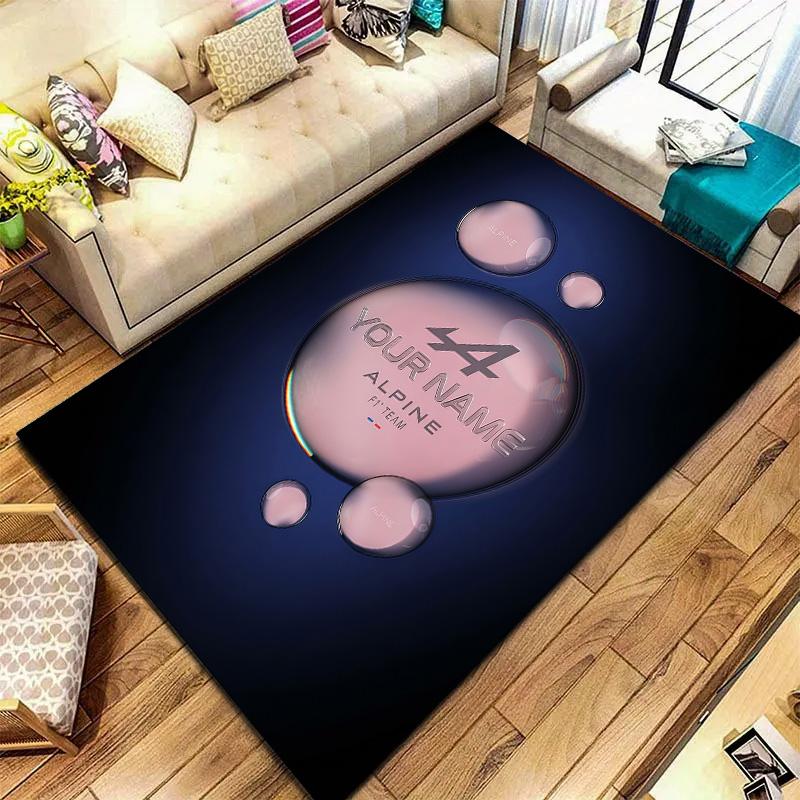 Alpine F1 Custom Name Carpet Rug For Living Room Bedroom Home Sofa Decoration Kids Play Nonslip Floor Mat