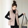 Plus Size Cotton Vest Women's Fall and Winter Loose Stand-up Collar Cotton Undershirt Shoulders Sleeveless Jacket Fashion Waistcoat