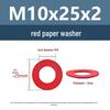 Yigu Red Paper Insulation Washers & Gaskets, M2-M6 Sizes, M20 Oversized Flat Washers.