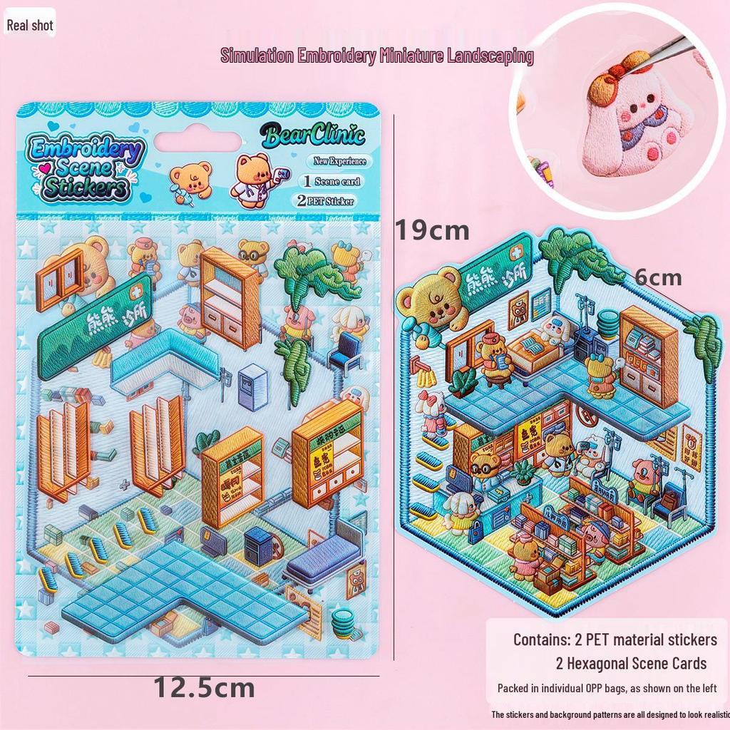 3D Miniature Landscape Stickers - DIY Journal Decoration Decals